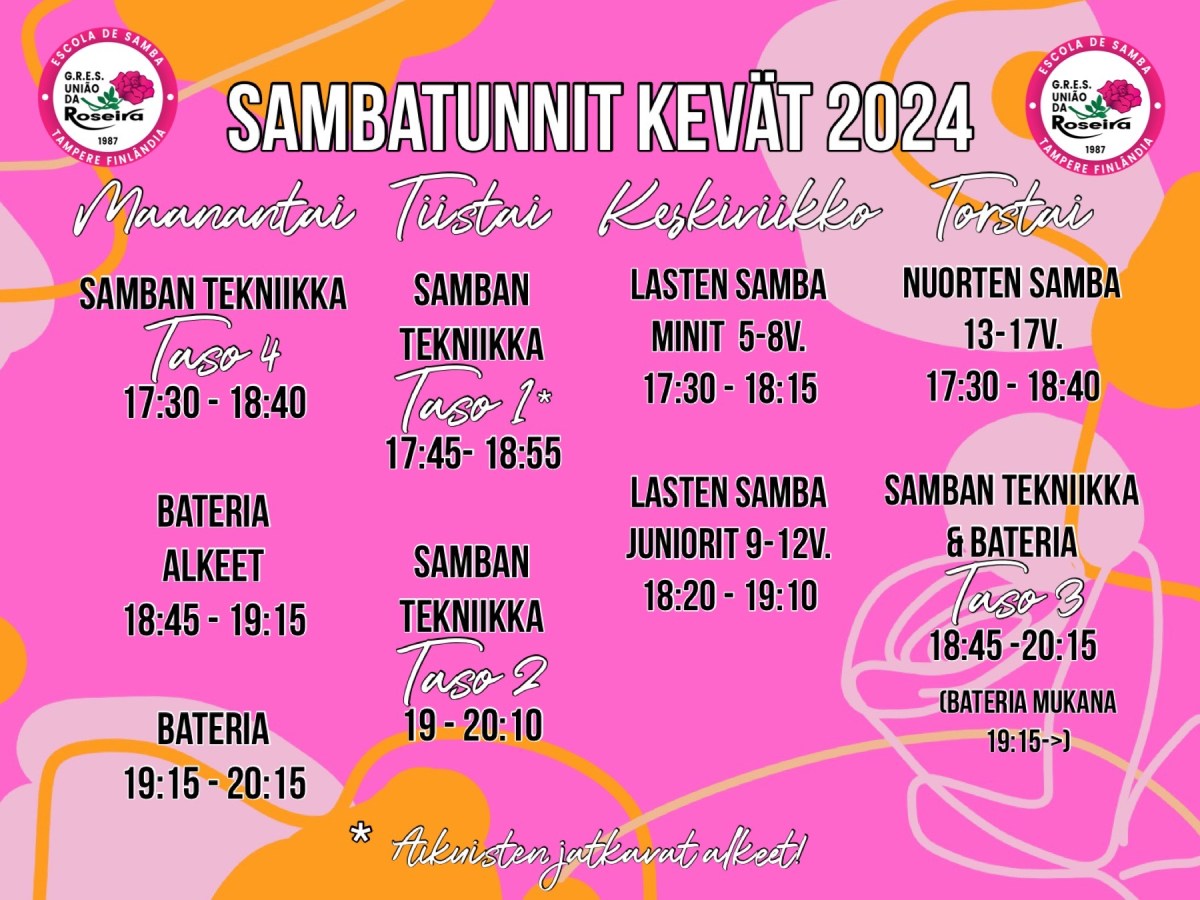 Kevään 2024 lukujärjestys on&nbsp;julkaistu